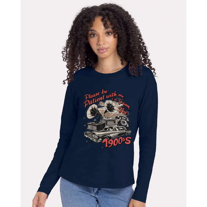 Cute Old Car Please Be Patient With Me IM From The 1900s Gift Womens Cotton Relaxed Long Sleeve T-Shirt