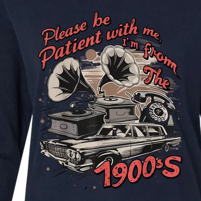 Cute Old Car Please Be Patient With Me IM From The 1900s Gift Womens Cotton Relaxed Long Sleeve T-Shirt