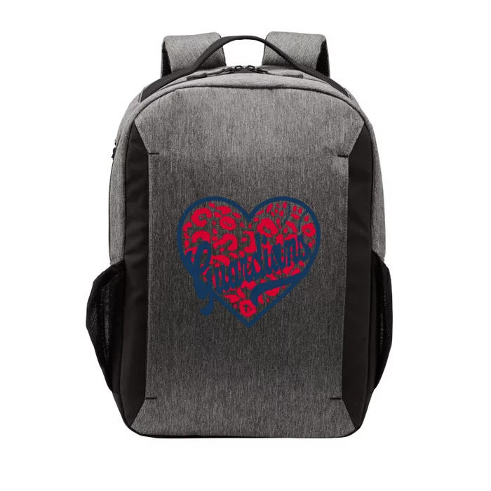 Cool Ohio Cle Baseball Heart Vector Backpack