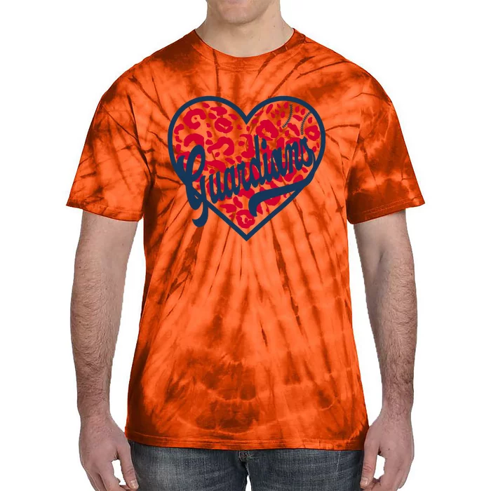 Cool Ohio Cle Baseball Heart Tie-Dye T-Shirt