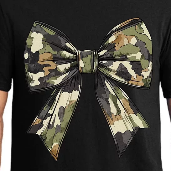 Camouflage Old Camo Bow Camo Coquette Bow Hunting Women Girl Pajama Set