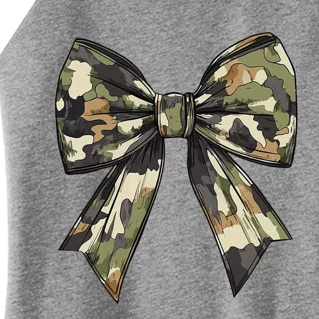 Camouflage Old Camo Bow Camo Coquette Bow Hunting Women Girl Women’s Perfect Tri Rocker Tank