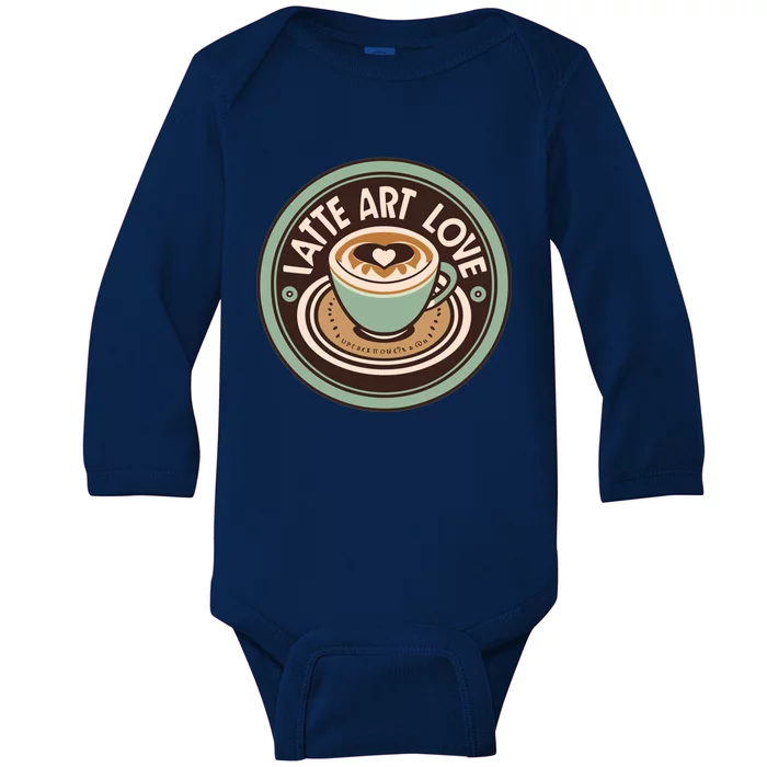 Canvas Of Caffeine Latte Art Baby Long Sleeve Bodysuit