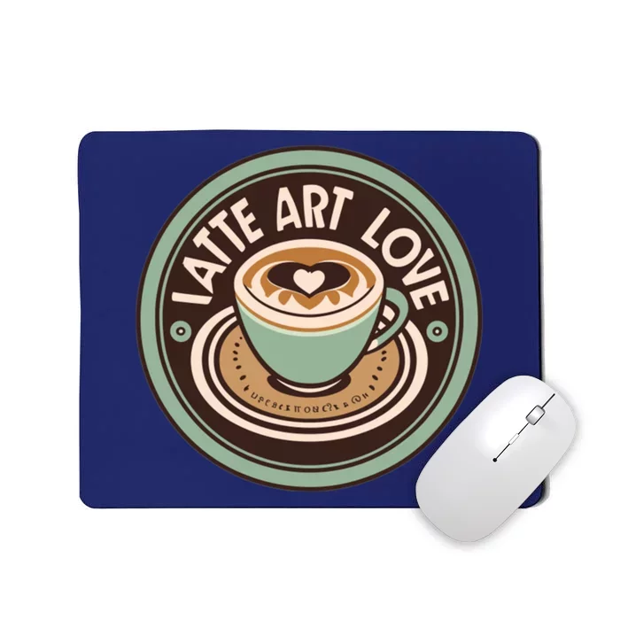 Canvas Of Caffeine Latte Art Mousepad