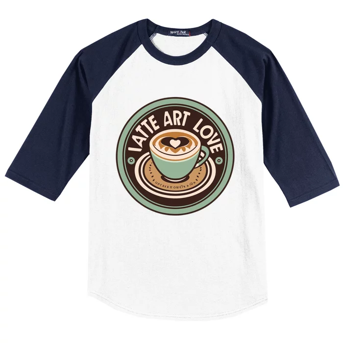 Canvas Of Caffeine Latte Art Baseball Sleeve Shirt