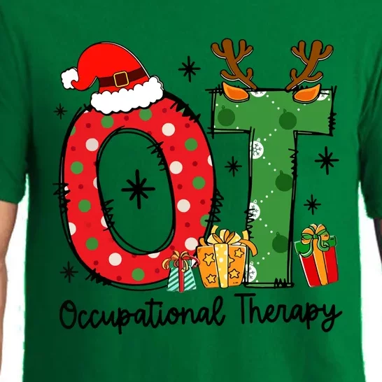 Cute Ot Christmas Occupational Therapy Therapist Merry Ot Xmas Gift Pajama Set