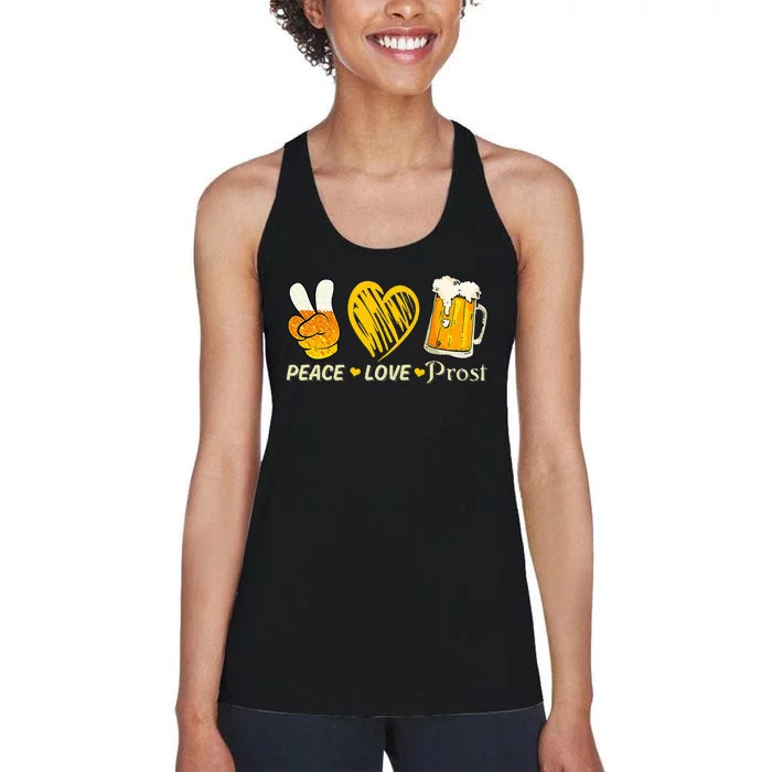 Cute Oktoberfest Costume Love Prost Prost Oktoberfest Women's Racerback Tank