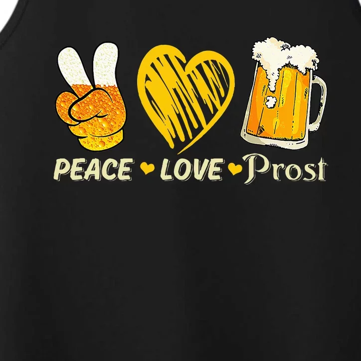 Cute Oktoberfest Costume Love Prost Prost Oktoberfest Performance Tank