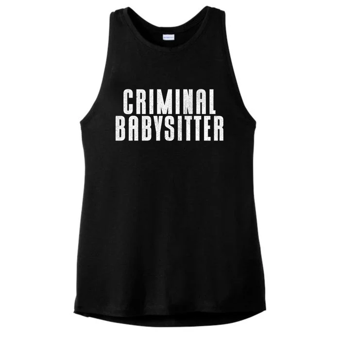 Correctional Officer Criminal Sitter Corrections Officer Funny Gift Ladies Tri-Blend Wicking Tank