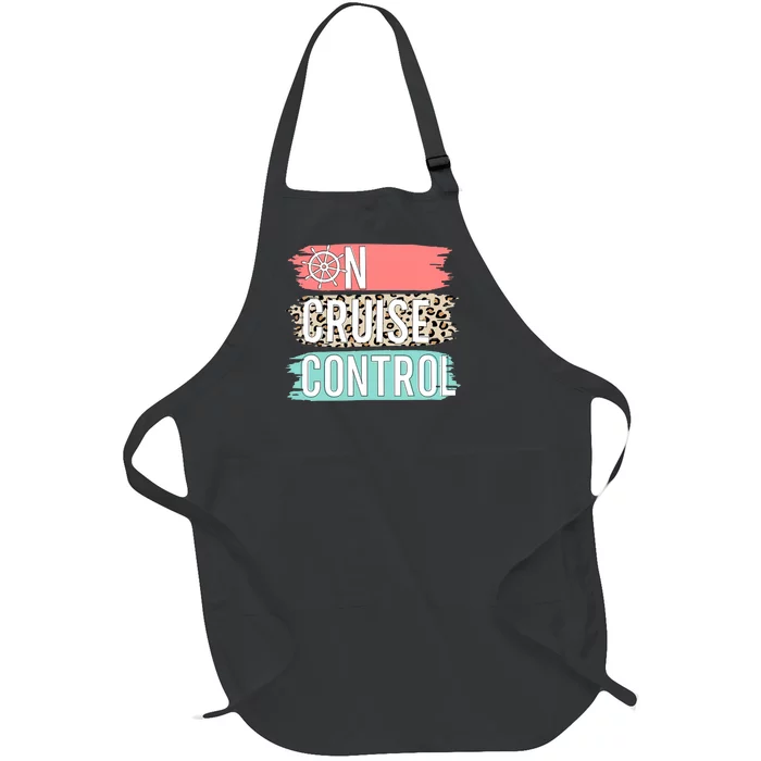 Control On Cruise Leopard Funny Summer Vacation Family Wo Full-Length Apron With Pocket