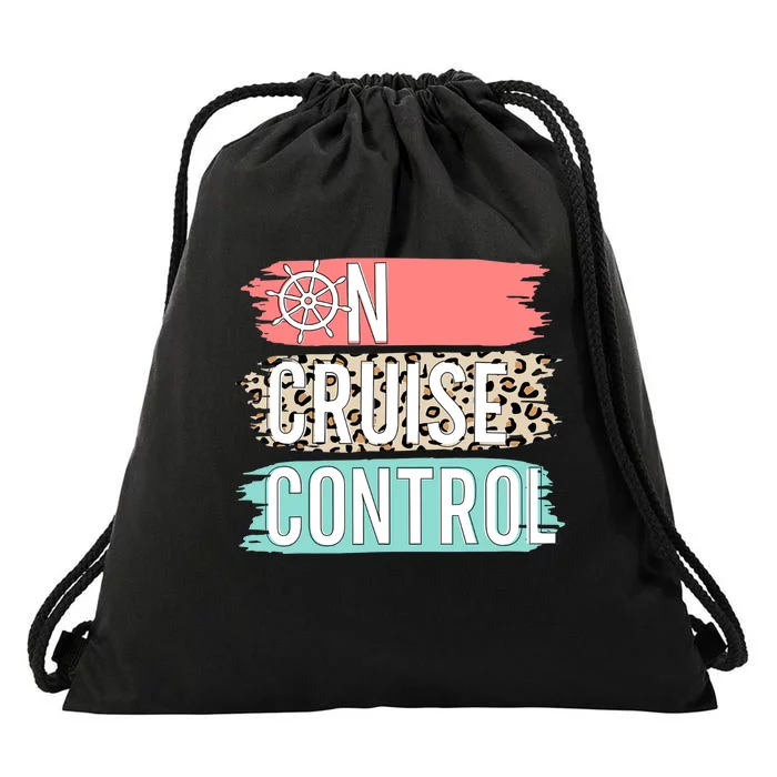 Control On Cruise Leopard Funny Summer Vacation Family Wo Drawstring Bag