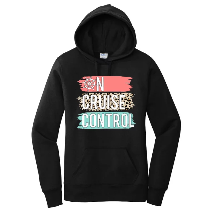 Control On Cruise Leopard Funny Summer Vacation Family Wo Women's Pullover Hoodie