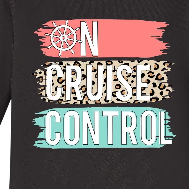 Control On Cruise Leopard Funny Summer Vacation Family Wo Baby Long Sleeve Bodysuit