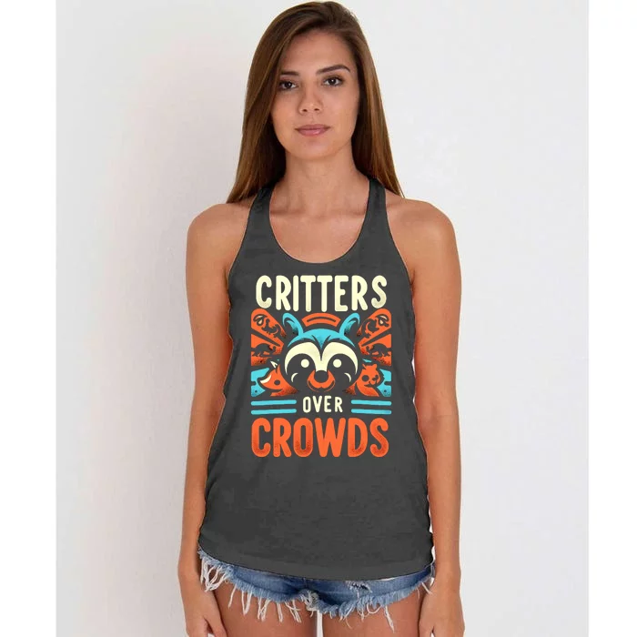 Critters Over Crowds Women's Knotted Racerback Tank