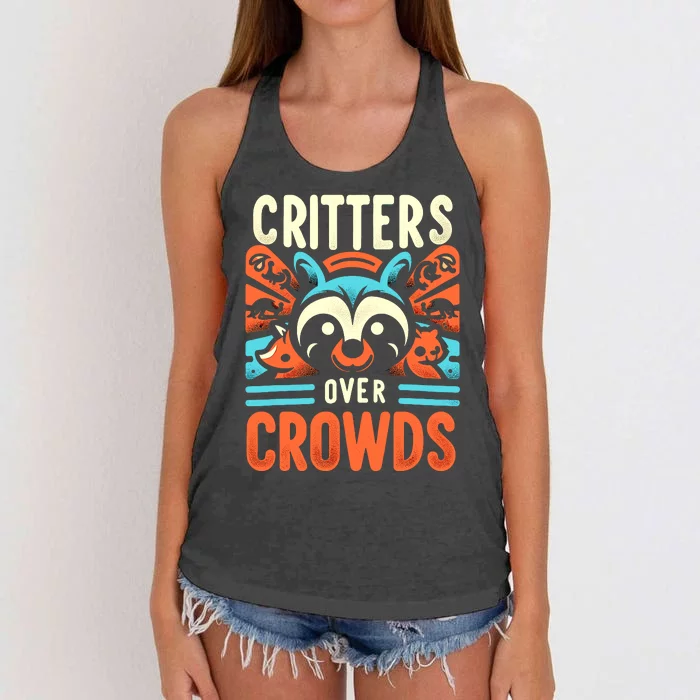 Critters Over Crowds Women's Knotted Racerback Tank