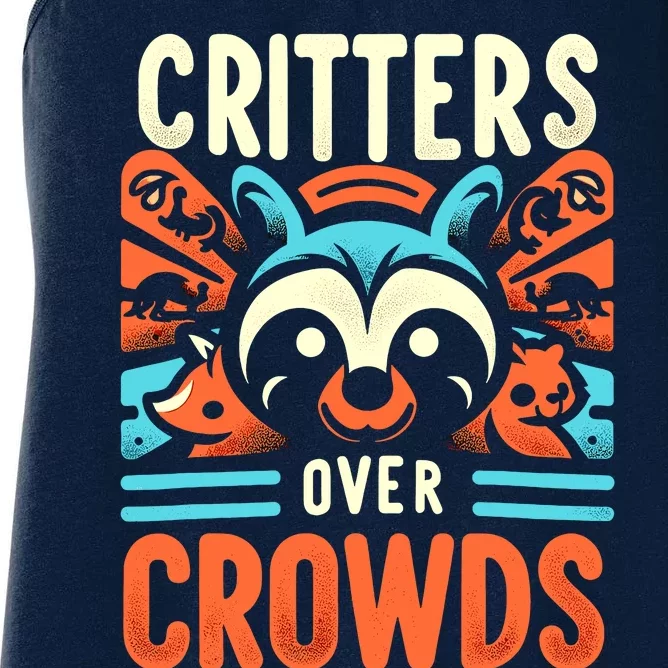 Critters Over Crowds Women's Racerback Tank