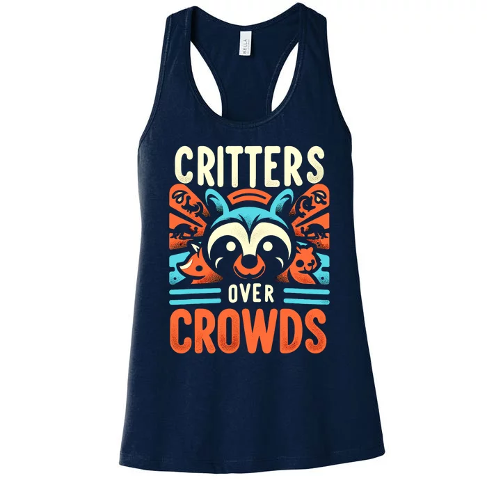 Critters Over Crowds Women's Racerback Tank