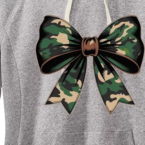 Camouflage Old Camo Bow Camo Coquette Bow Hunting Women's Fleece Hoodie