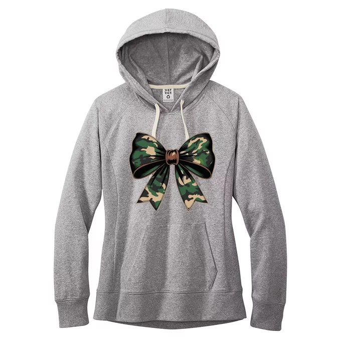 Camouflage Old Camo Bow Camo Coquette Bow Hunting Women's Fleece Hoodie