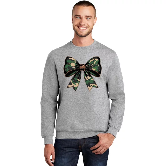 Camouflage Old Camo Bow Camo Coquette Bow Hunting Tall Sweatshirt