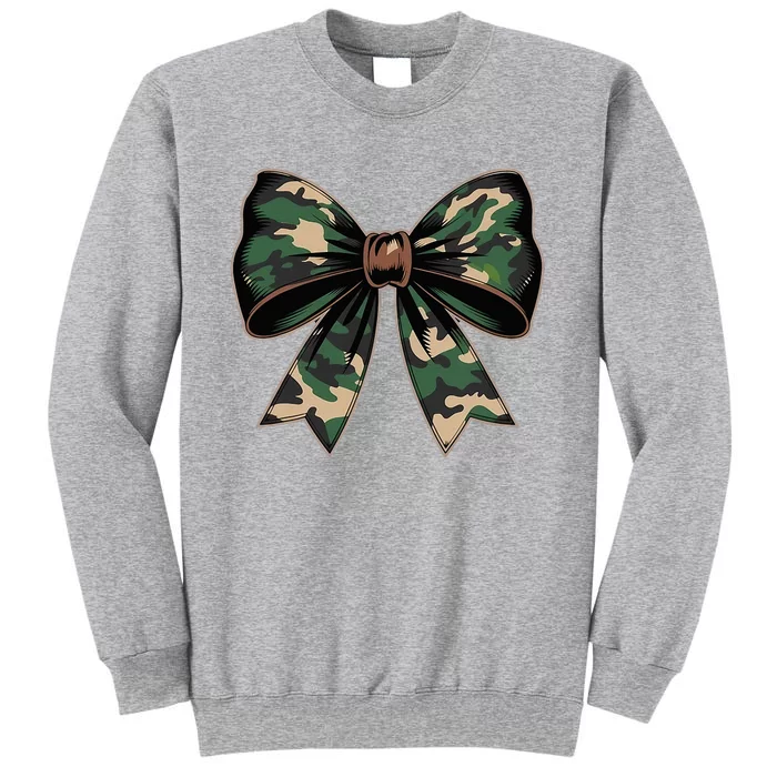 Camouflage Old Camo Bow Camo Coquette Bow Hunting Tall Sweatshirt