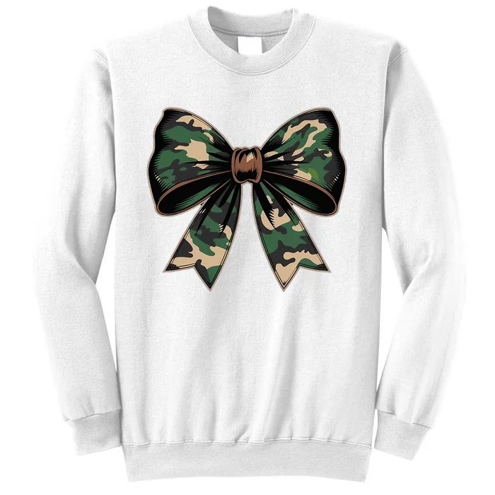 Camouflage Old Camo Bow Camo Coquette Bow Hunting Sweatshirt