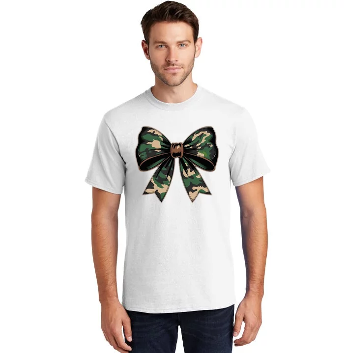 Camouflage Old Camo Bow Camo Coquette Bow Hunting Tall T-Shirt