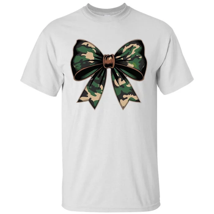 Camouflage Old Camo Bow Camo Coquette Bow Hunting Tall T-Shirt