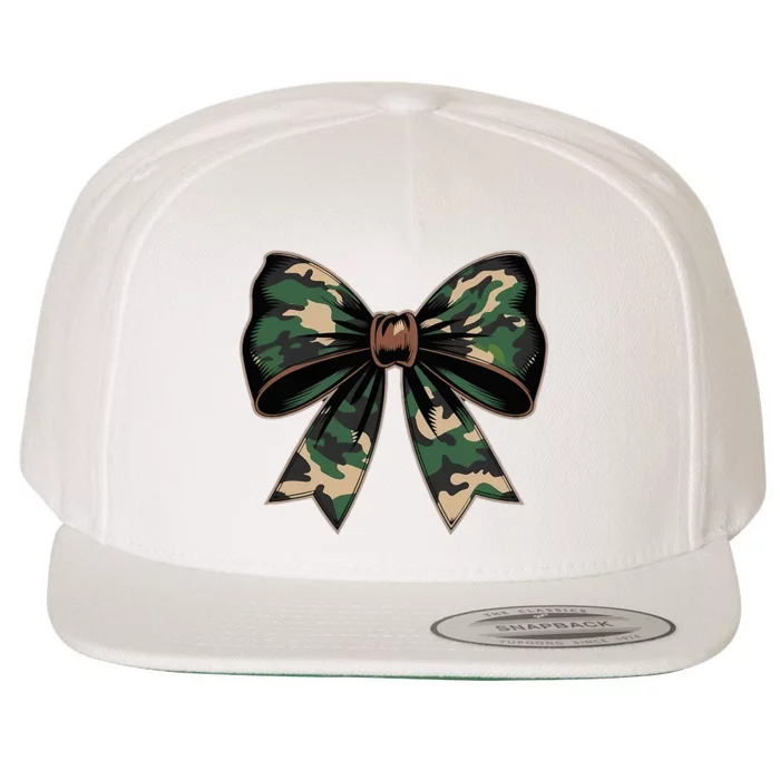 Camouflage Old Camo Bow Camo Coquette Bow Hunting Wool Snapback Cap