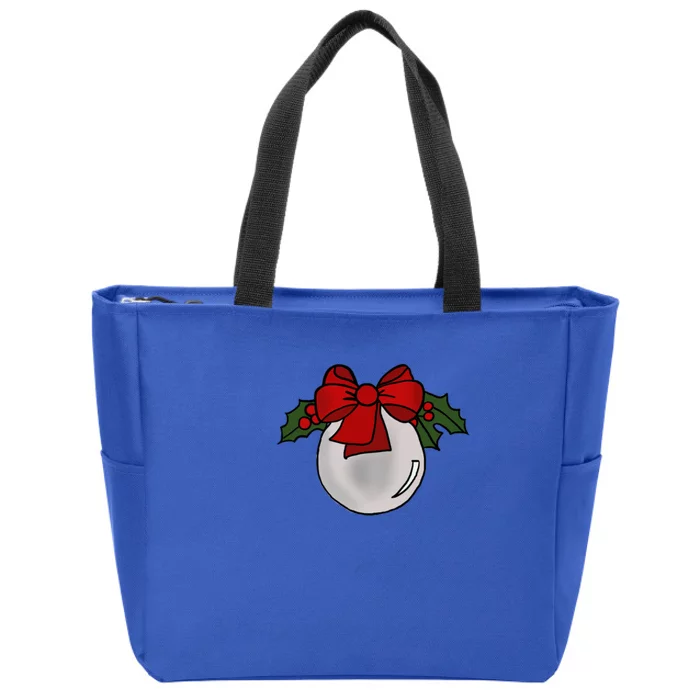 Christmas Ornament Zip Tote Bag