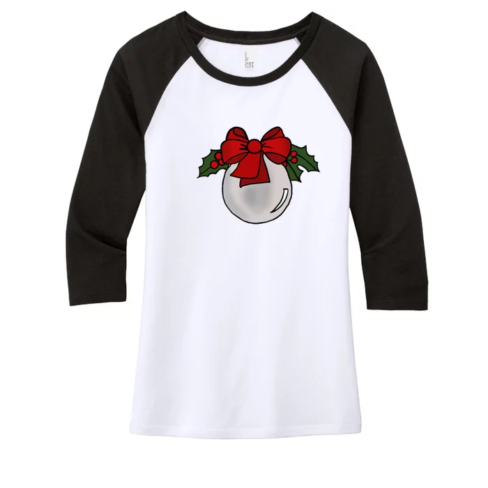 Christmas Ornament Women's Tri-Blend 3/4-Sleeve Raglan Shirt