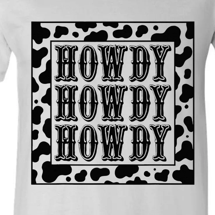 Cow Outfit  Cow Rodeo Western Country Howdy V-Neck T-Shirt