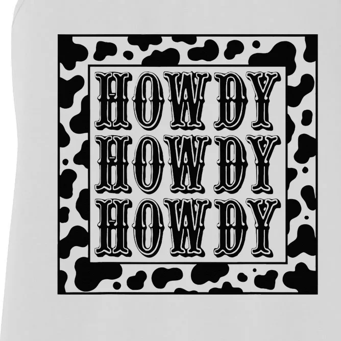 Cow Outfit  Cow Rodeo Western Country Howdy Women's Racerback Tank