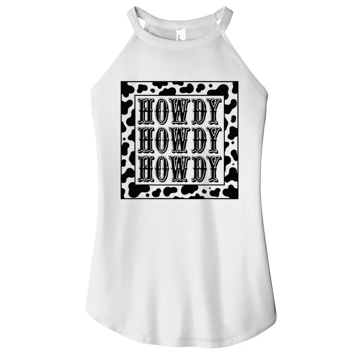 Cow Outfit  Cow Rodeo Western Country Howdy Women’s Perfect Tri Rocker Tank