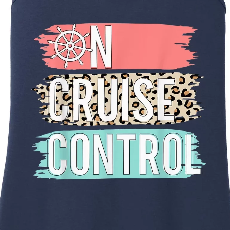 Control On Cruise Leopard Funny Summer Vacation Family Wo Ladies Essential Tank