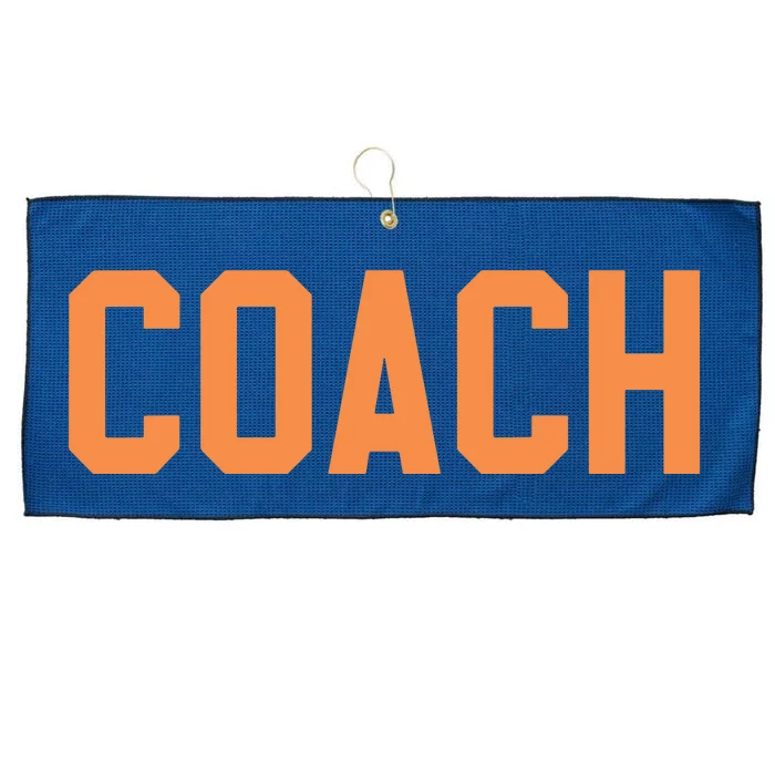 Coach Orange Large Microfiber Waffle Golf Towel