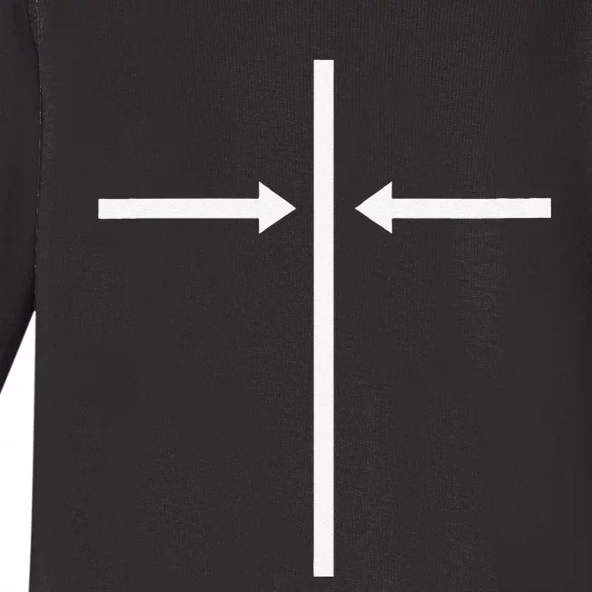 Centered On Christ Cross And Computer Icon Baby Long Sleeve Bodysuit