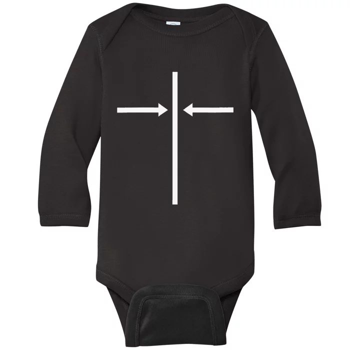 Centered On Christ Cross And Computer Icon Baby Long Sleeve Bodysuit