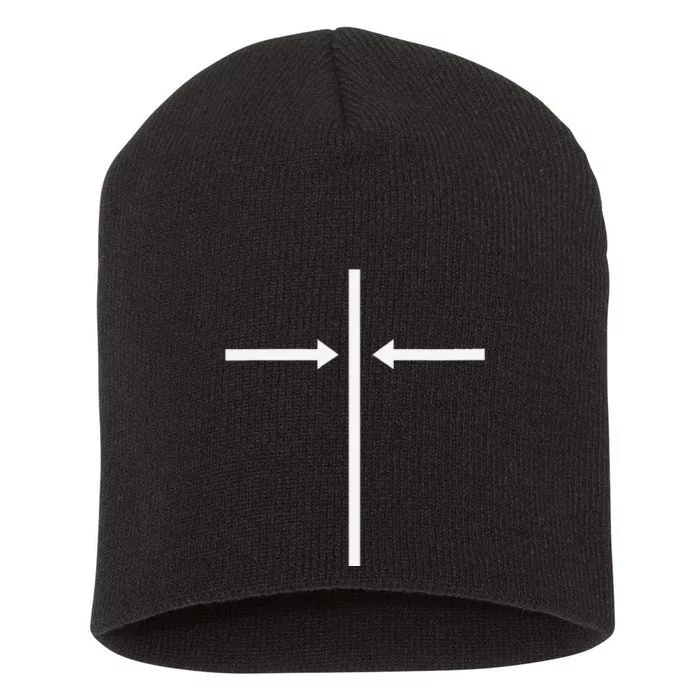 Centered On Christ Cross And Computer Icon Short Acrylic Beanie