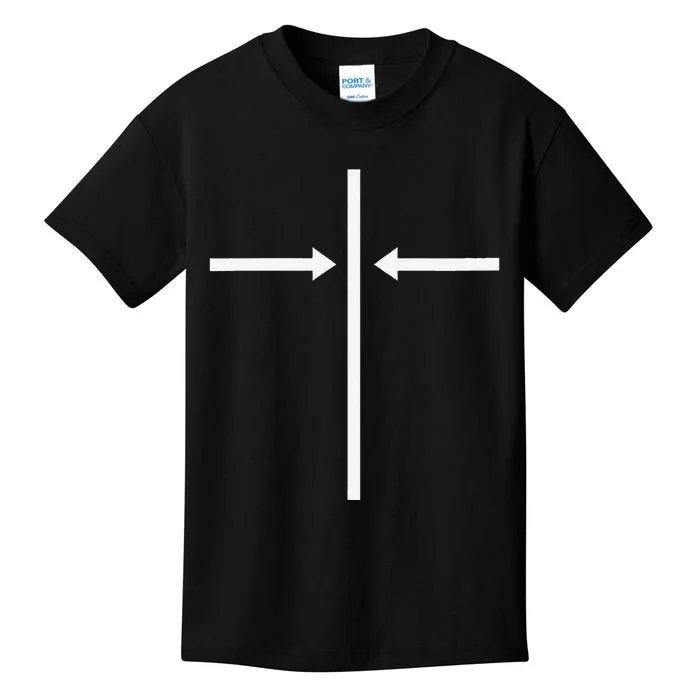 Centered On Christ Cross And Computer Icon Kids T-Shirt