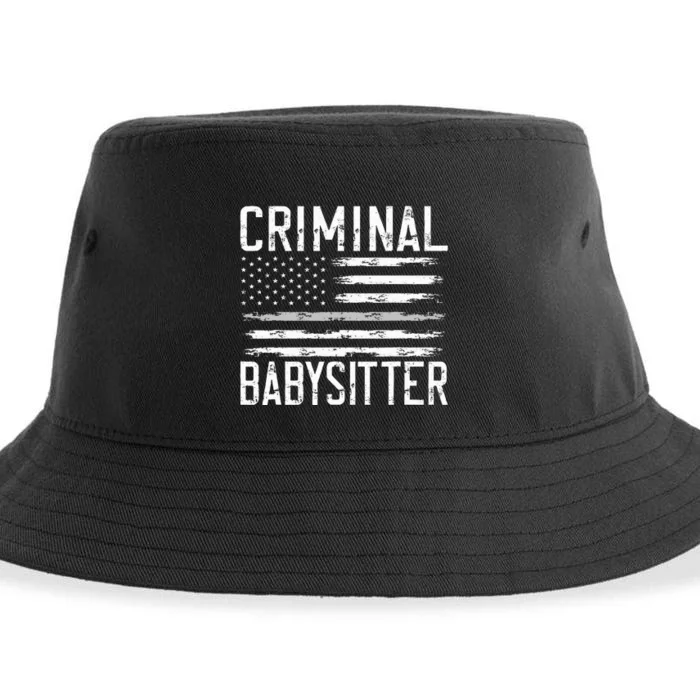 Correctional Officer Criminal Babysitter Thin Grey Line Sustainable Bucket Hat