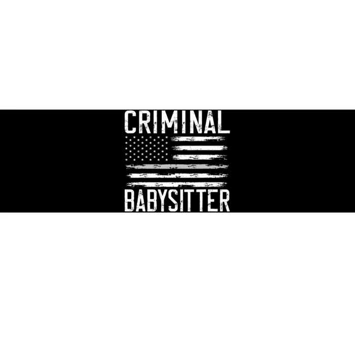 Correctional Officer Criminal Babysitter Thin Grey Line Bumper Sticker