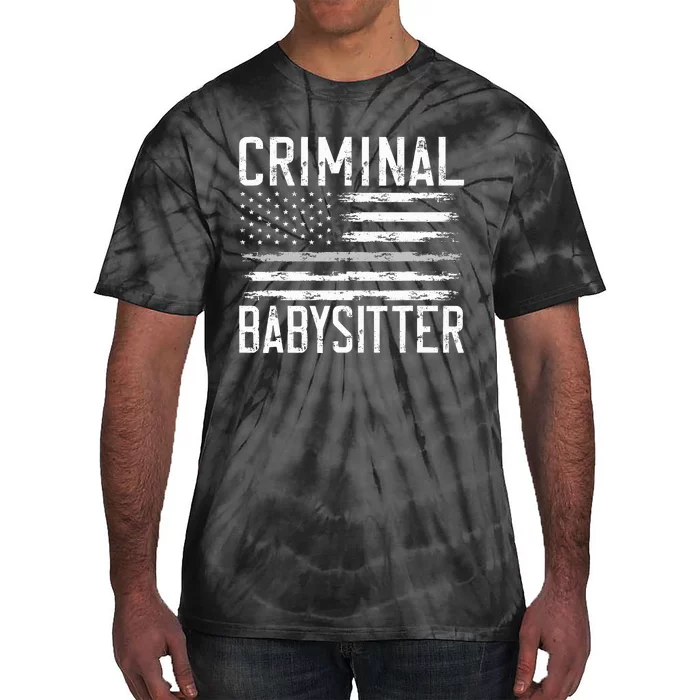 Correctional Officer Criminal Babysitter Thin Grey Line Tie-Dye T-Shirt