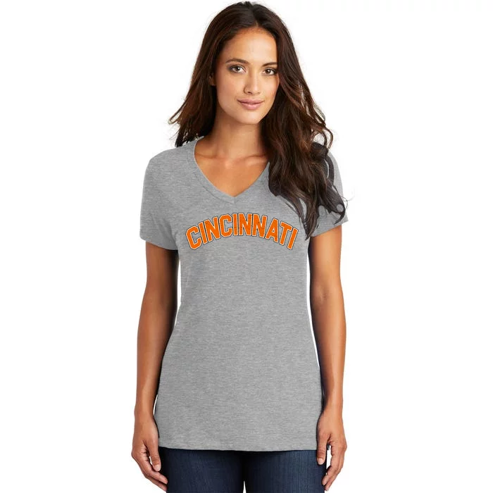 Cincinnati Ohio Women's V-Neck T-Shirt