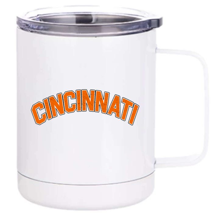 Cincinnati Ohio Front & Back 12oz Stainless Steel Tumbler Cup