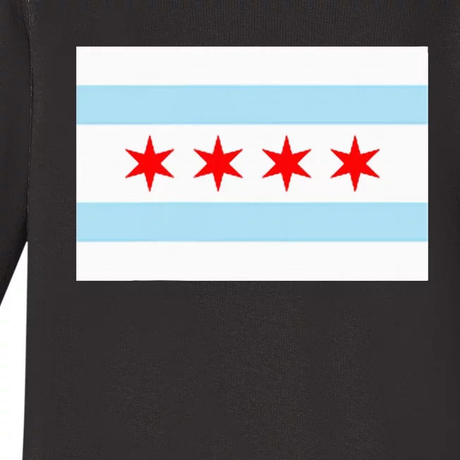 City Of Chicago Illinois Flag Windy City Baby Long Sleeve Bodysuit