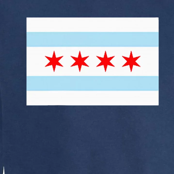 City Of Chicago Illinois Flag Windy City Garment-Dyed Sweatshirt