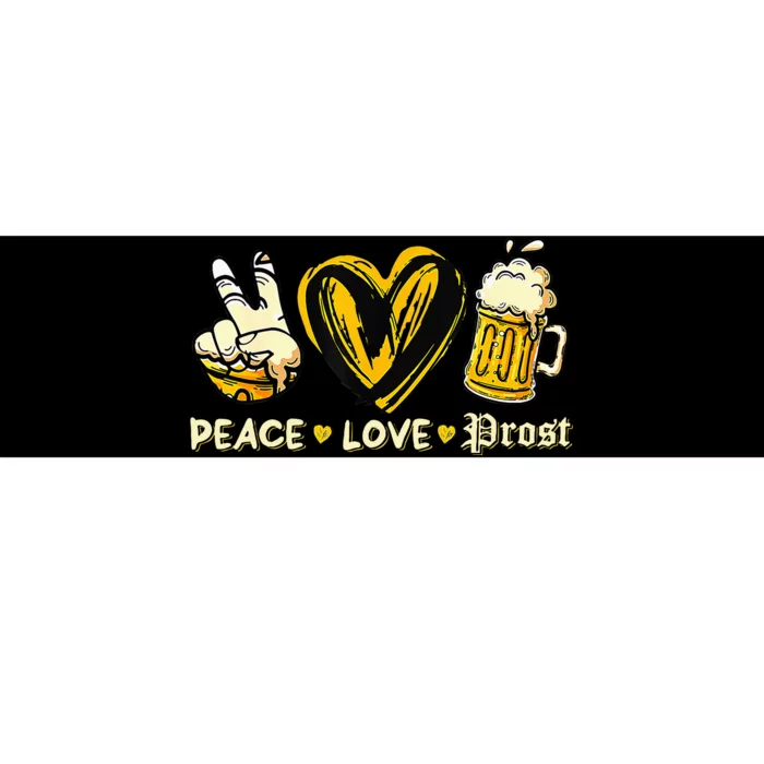 Cute Oktoberfest Costume Peace Love Prost Prost Oktoberfest Bumper Sticker