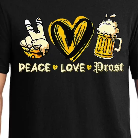 Cute Oktoberfest Costume Peace Love Prost Prost Oktoberfest Pajama Set