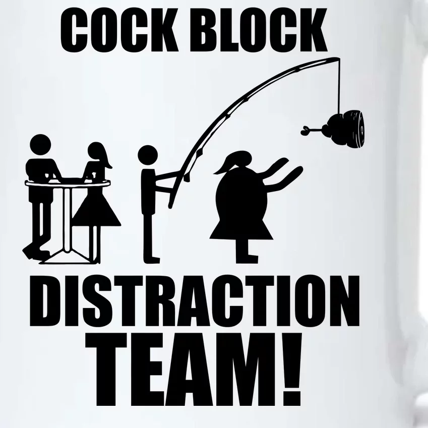 Cock Block Distraction Team Black Color Changing Mug